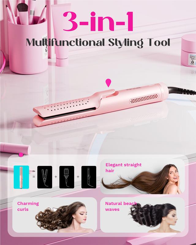 Wavytalk Airflow Styler 2-in-1 Hair Curler & Straightener 360° Cooling Air