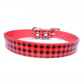 SALE Checked Dog Collar - Red