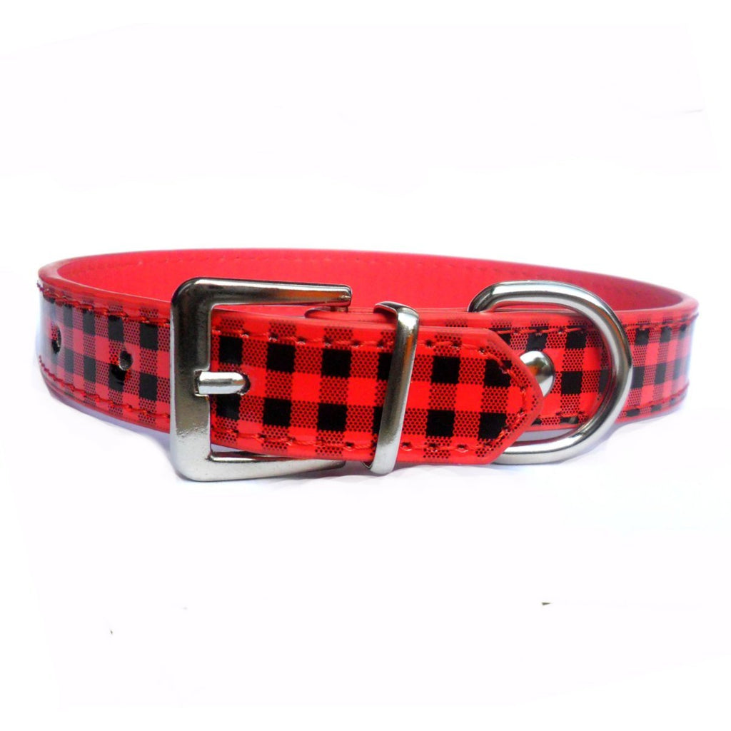 SALE Checked Dog Collar - Red