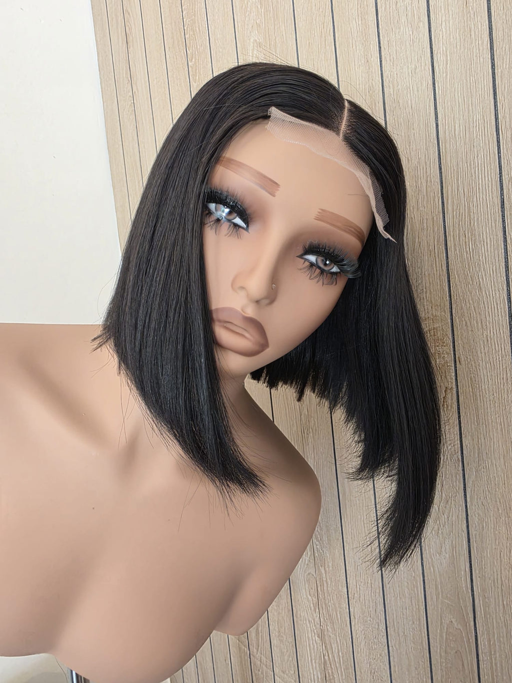 Luxury Bone Straight Bob Wig – 2x6 HD Lace Closure, 200% Density
