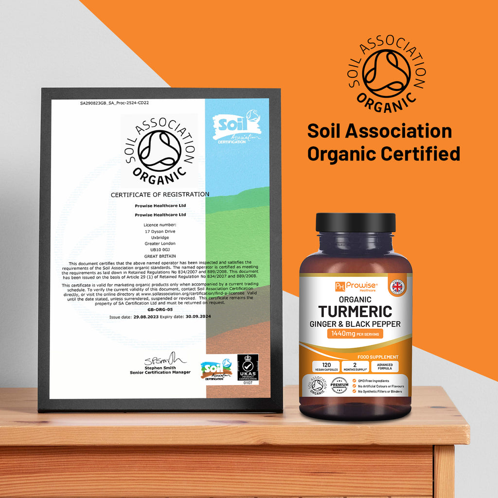 Turmeric Curcumin 1440mg With Black Pepper & Ginger | Made In UK by Prowise