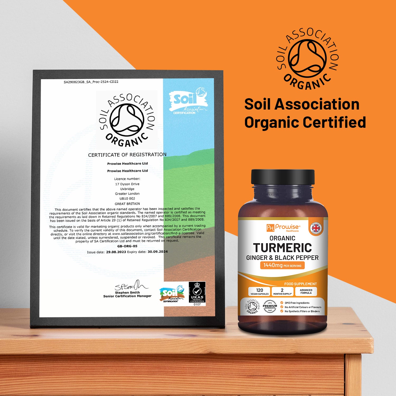 Turmeric Curcumin 1440mg With Black Pepper & Ginger | Made In UK by Prowise