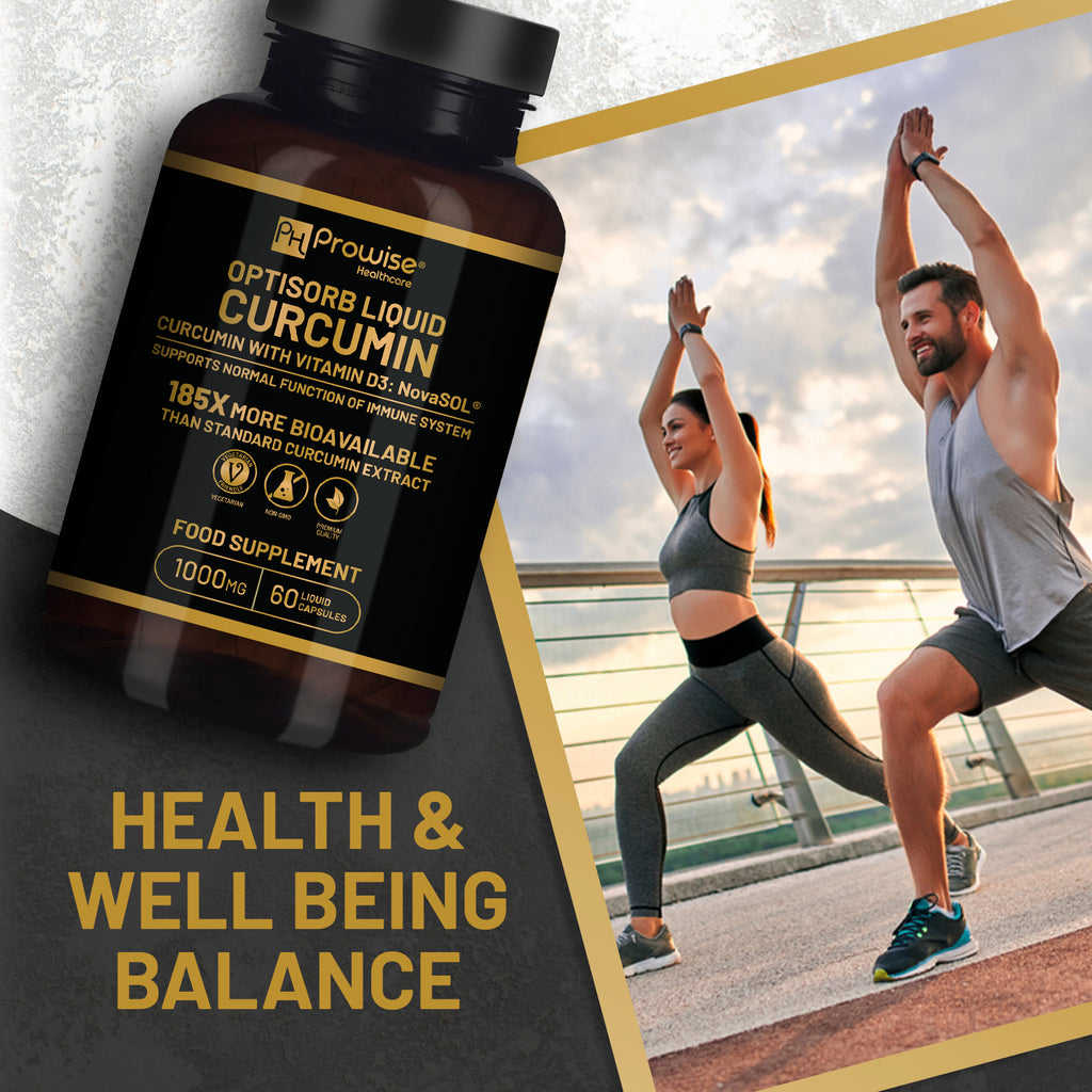 Optisorb Liquid Curcumin with Vitamin D - 60 Liqcaps | 185x Turmeric & Curcumin