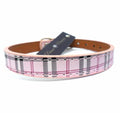 Burberry-style Tartan Dog Collar