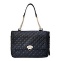Designer Black Quilted Dog Cat Pet Carrier