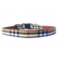 SALE Adjustable Fabric Dog Collars Beige